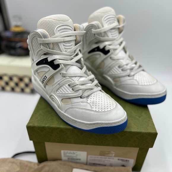 Women’s Gucci interlocking G leather, distressed sneakers size 37 made in Italy - Picture 1 of 10